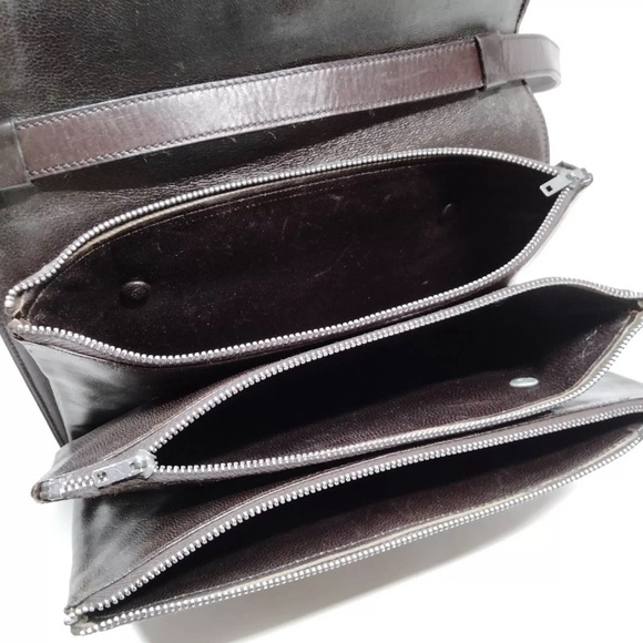 CELINE Shoulder Bag  Brown Leather - Picture 10 of 12